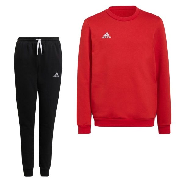 adidas Entrada 22 Crew Sweater Trainingspak Kids Rood Zwart