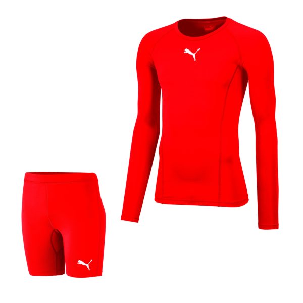 PUMA teamLIGA Baselayer Trainingsset Kids Rood Rood