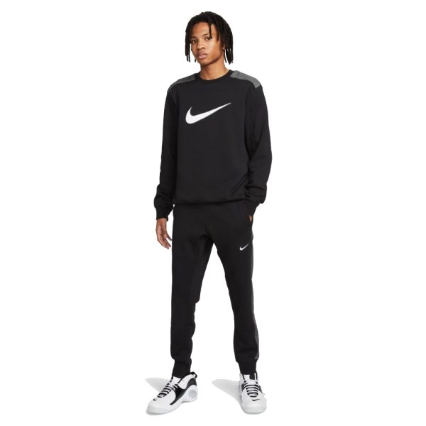 Nike Sportswear Fleece Trainingspak Crew Zwart Wit Grijs