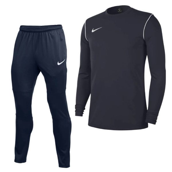 Nike Park 20 Crew Trainingspak Kids Donkerblauw Wit