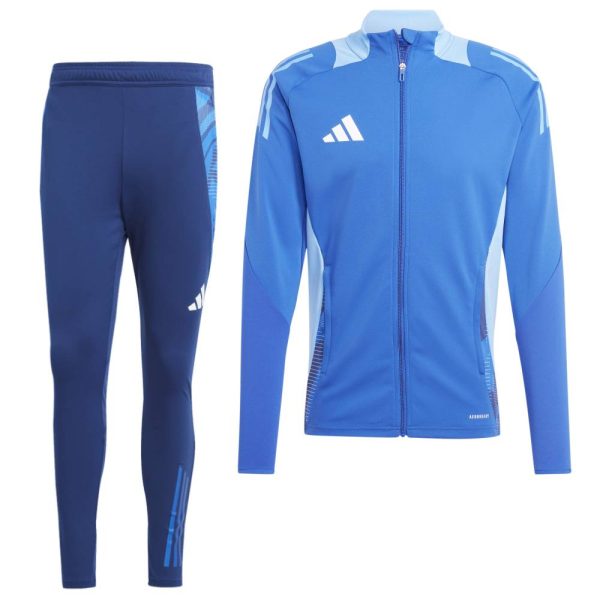 adidas Tiro 24 Competition Trainingspak Full-Zip Blauw Donkerblauw Lichtblauw