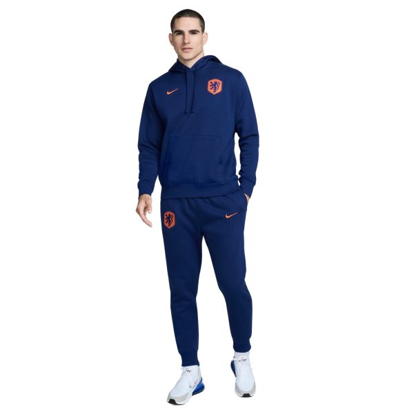 Nike Nederland Sportswear Club Hoodie Trainingspak 2024-2026 Blauw Oranje