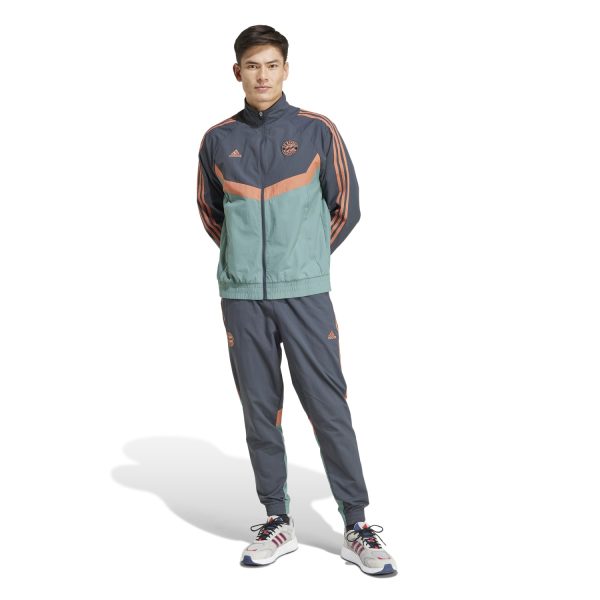 adidas Bayern München Culturewear Trainingspak Woven Full-Zip 2024-2025 Grijs Oranje Groen