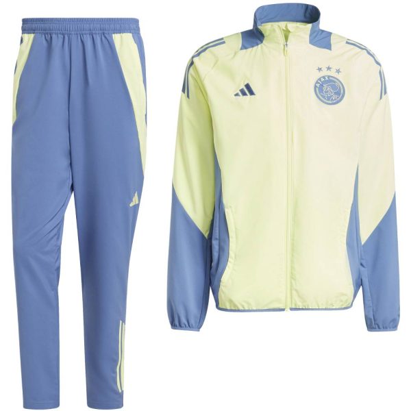 adidas Ajax Presentatie Trainingspak Full-Zip 2024-2025 Geel Blauw