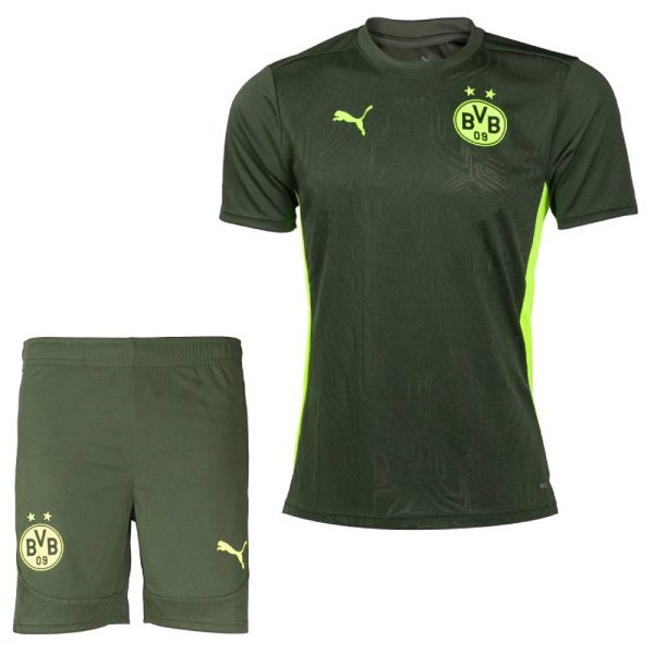 PUMA Borussia Dortmund Trainingsset 2024-2025 Groen Geel