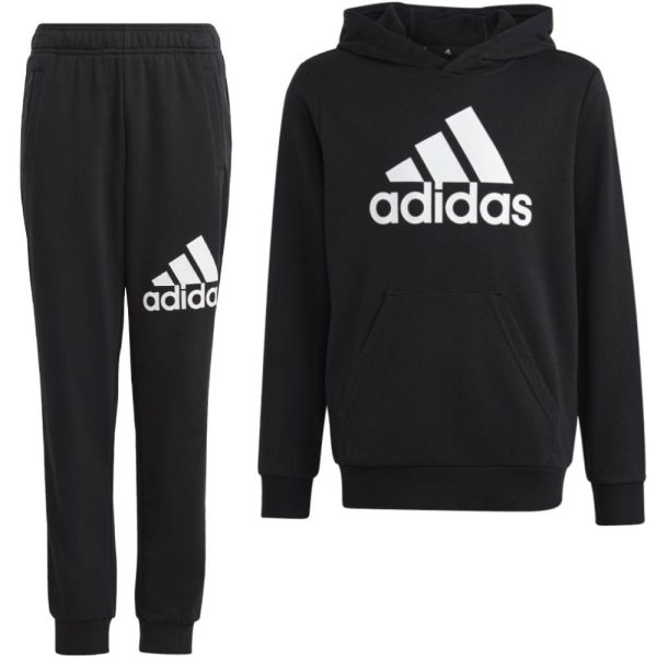 adidas Essentials Big Logo Hoodie Joggingpak Kids Zwart Wit