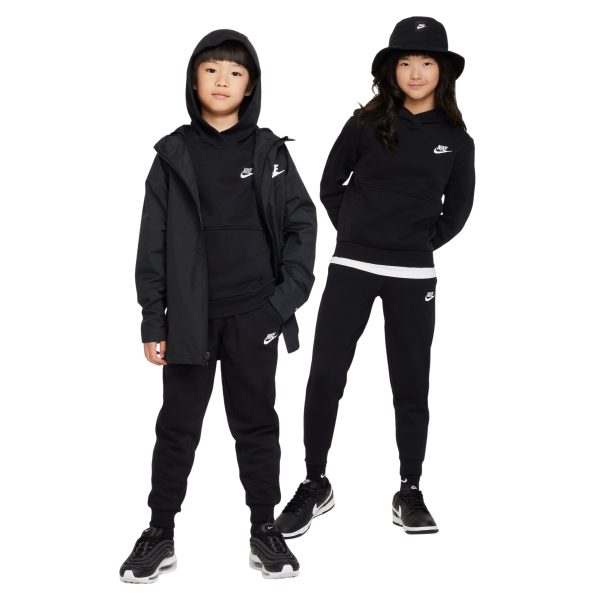 Nike Sportswear Club Fleece Hoodie Trainingspak Kids Zwart Wit