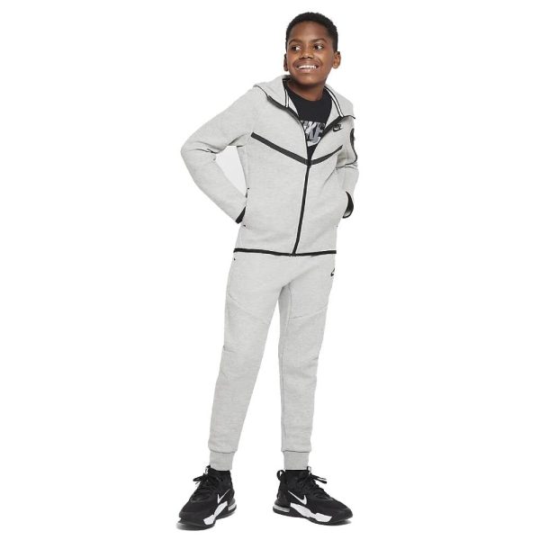 Nike Tech Fleece Sportswear Trainingspak Kids Lichtgrijs Zwart