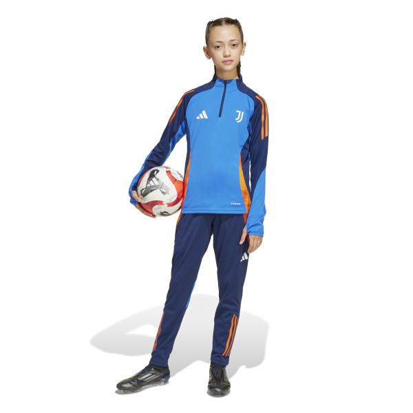 adidas Juventus Trainingspak 1/4-Zip 2024-2025 Kids Blauw Oranje Wit