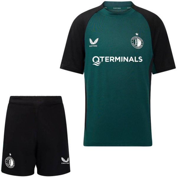 Castore Feyenoord Trainingsset 2024-2025 Dames Donkergroen Zwart Wit