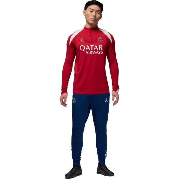 Nike Paris Saint-Germain x Jordan Strike Trainingspak 1/4-Zip 2024-2025 Rood Blauw Wit