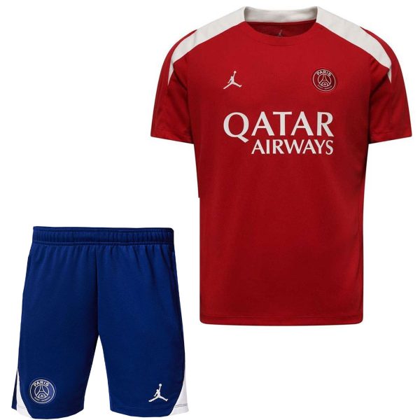 Nike Paris Saint-Germain x Jordan Strike Trainingsset 2024-2025 Kids Rood Blauw Wit